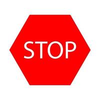 Stop sign on white background vector