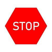 Stop sign on white background vector