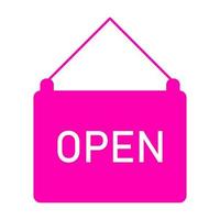 Open sign on white background vector