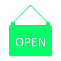 Open sign on white background vector