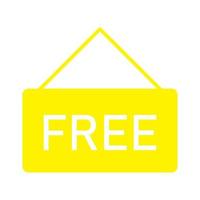 Free sign on a white background vector