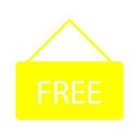 Free sign on a white background vector