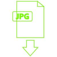 Jpg download on white background vector