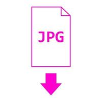 Jpg download on white background vector