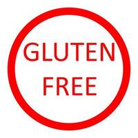 símbolo libre de gluten sobre un fondo blanco vector