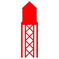 Water tower on white background vector