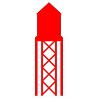 Water tower on white background vector