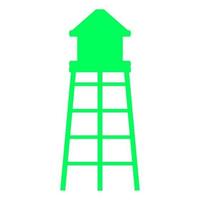 Water tower on white background vector