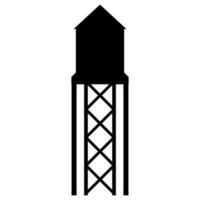 torre de agua sobre fondo blanco vector