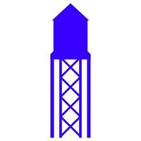Water tower on white background vector