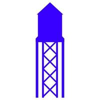 torre de agua sobre fondo blanco vector