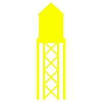 Water tower on white background vector