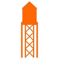 Water tower on white background vector