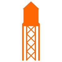 Water tower on white background vector