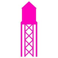 Water tower on white background vector