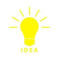 Idea on white background vector
