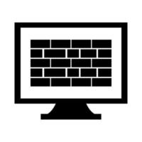 Firewall on white background vector