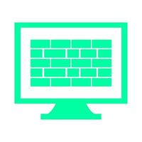 Firewall on white background vector