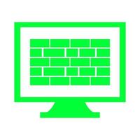 Firewall on white background vector