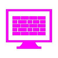 Firewall on white background vector