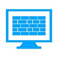 Firewall on white background vector