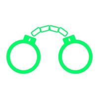 Handcuffs on white background vector