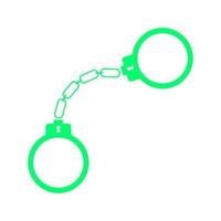 Handcuffs on white background vector