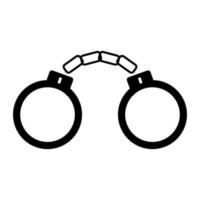 Handcuffs on white background vector