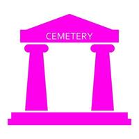 Cemetery on white background vector