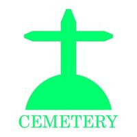 Cemetery on white background vector