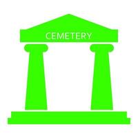 Cemetery on white background vector