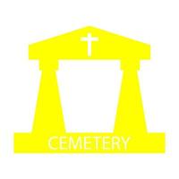 Cemetery on white background vector