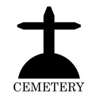 cementerio sobre fondo blanco vector