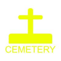 Cemetery on white background vector