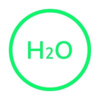 H2o on white background vector