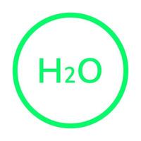 H2o on white background vector