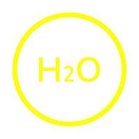 H2o on white background vector
