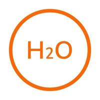 H2o on white background vector