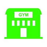 Gym on white background vector