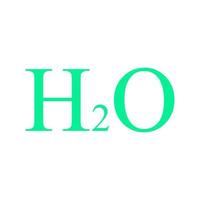 H2o on white background vector