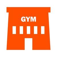 Gym on white background vector