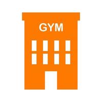 gimnasio sobre fondo blanco vector