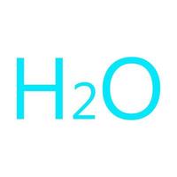 H2o on white background vector