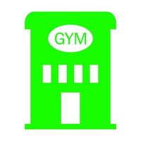 gimnasio sobre fondo blanco vector