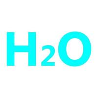 H2o on white background vector