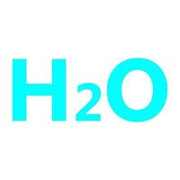 H2o on white background vector