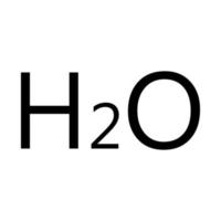 H2O sobre fondo blanco. vector