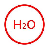 H2o on white background vector