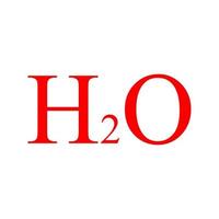 H2o on white background vector