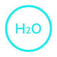 H2o on white background vector